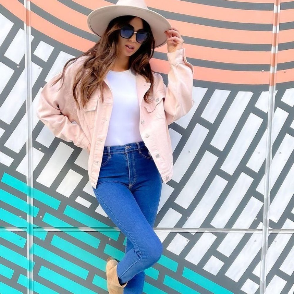 WOMEN'S BUTTON CLOSURE LONG SLEEVE DENIM JACKET - Picture 2 of 6